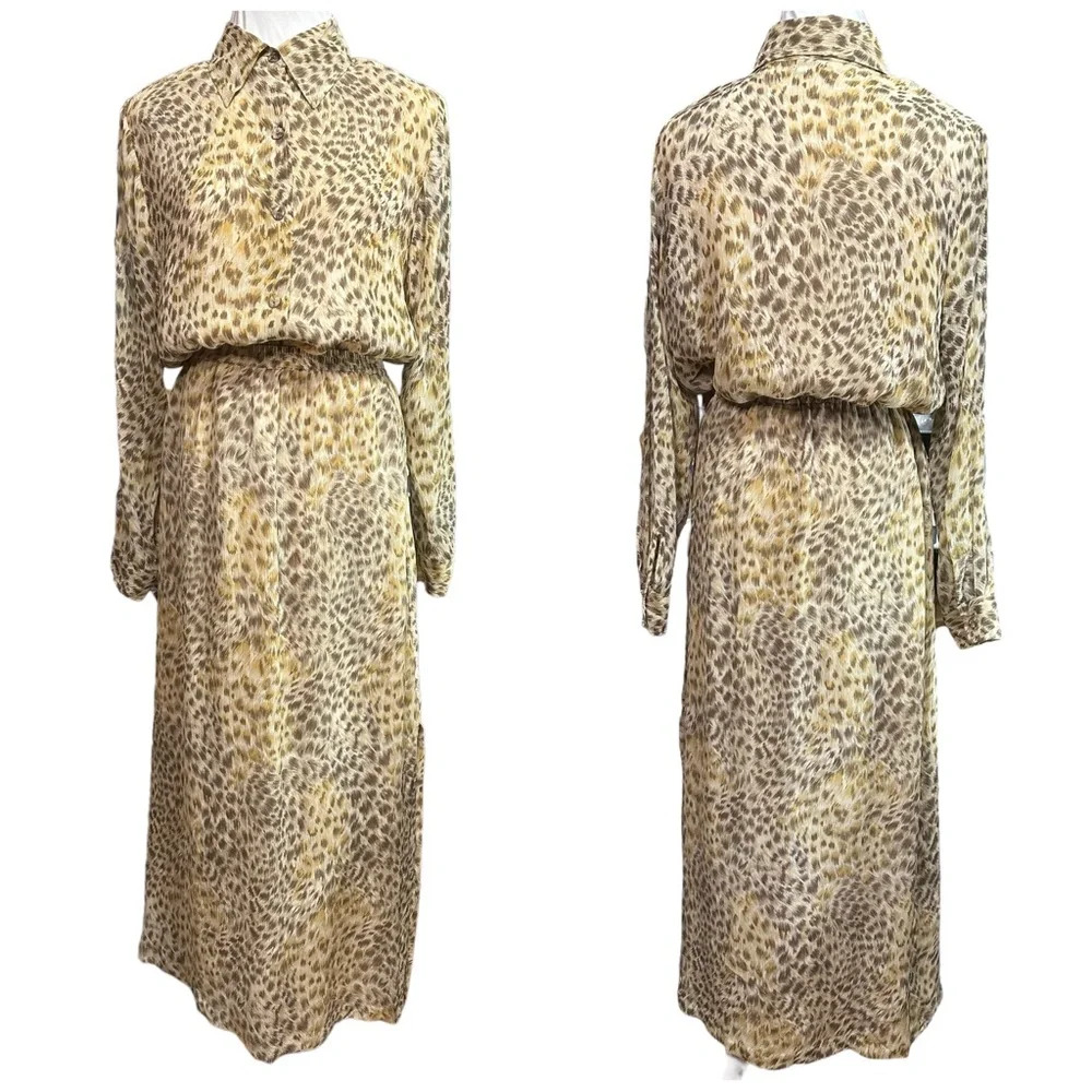 Linea by Louis Dell’Olio Animal Print Silk Blouse and Skirt - Picture 2 of 10